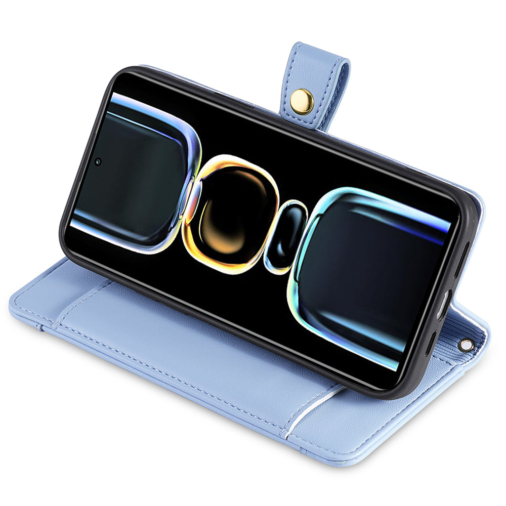 Multifunctional Phone Stand Case for Xiaomi Redmi K60E 5G Zipper Pocket Multiple Card Slots Phone Leather Cover with Wrist Strap and Shoulder Strap Multifunctional Phone Stand Case for Xiaomi Redmi K60E 5G Zipper Pocket Multiple Card Slots Phone Leather Cover with Wrist Strap and Shoulder Strap
